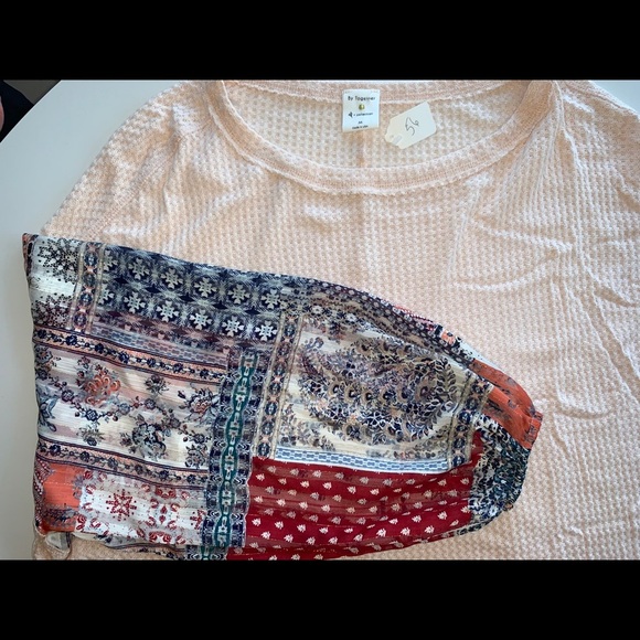 NWT Scarf Sleeve Dolman Waffle Shirt - Picture 2 of 3